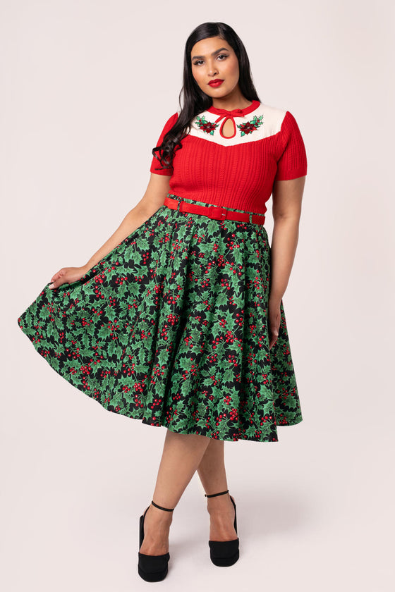 Hell Bunny Nicole 50s Skirt Christmas - Pre-order Estimated dispatch 29 August 2025