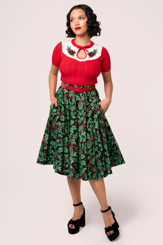 Hell Bunny Nicole 50s Skirt Christmas - Pre-order Estimated dispatch 29 August 2025
