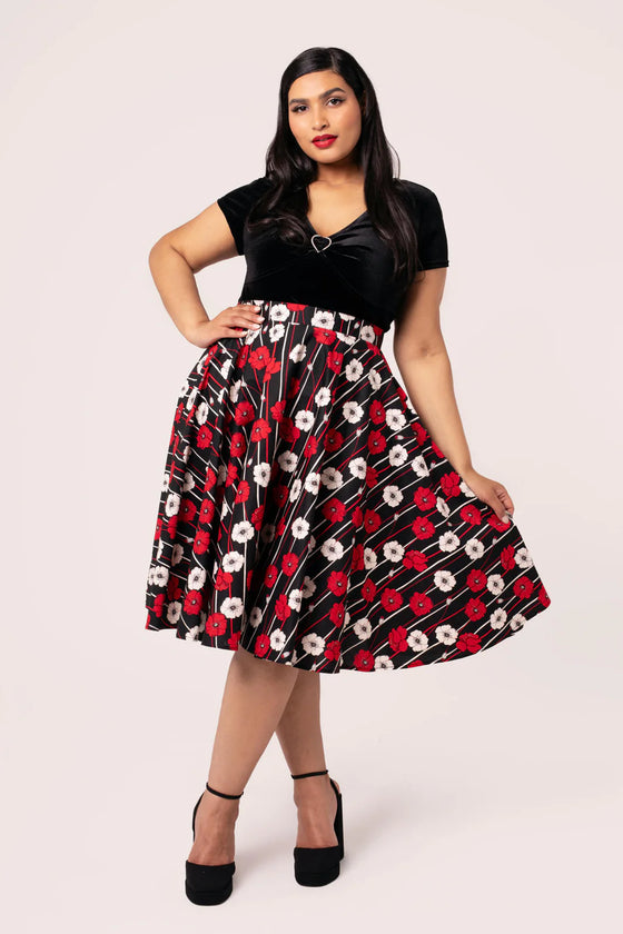 Hell Bunny Poppy 50s Skirt - Pre-order Estimated dispatch 29 August 2025