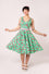 Hell Bunny Sweetie Pie Knee Dress in Green with Icecream Print