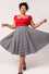 Hell Bunny Mel Swing Skirt in Classic Black and White Gingham