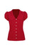 Hell Bunny Maddy Blouse in Red Wardrobe Staple - Pre-order Estimated dispatch 29 August 2025