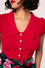 Hell Bunny Maddy Blouse in Red Wardrobe Staple - Pre-order Estimated dispatch 29 August 2025