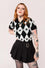 Hell Bunny Natasha Spider Top Knitted Jumper with Harlequin Design Halloween