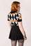 Hell Bunny Pumpkin Head Top Knitted Jumper with Harlequin Design Halloween