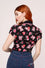 Hell Bunny Not Into You Blouse Demon Cat, Bunnies and Unicorns Print