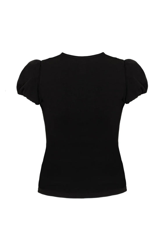 Hell Bunny Priscilla Top in Black Stretchy