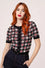 Hell Bunny Leonie Cardigan Gingham Check with Hearts