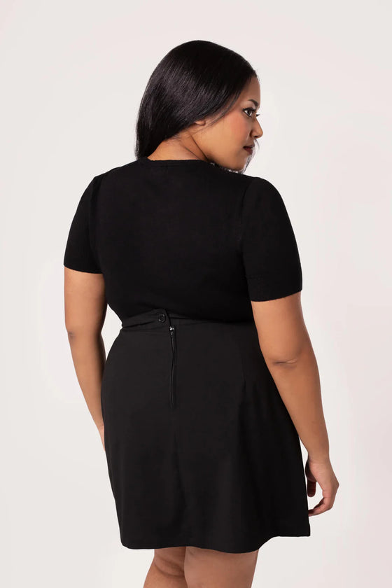Hell Bunny Cobweb Knit Top with Embroidered Detailing Halloween