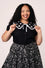 Hell Bunny Phantomette Blouse with Embroidered Ghost Collar Halloween