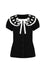 Hell Bunny Phantomette Blouse with Embroidered Ghost Collar Halloween