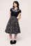 Hell Bunny Phantomette Blouse with Embroidered Ghost Collar Halloween