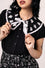 Hell Bunny Phantomette Blouse with Embroidered Ghost Collar Halloween
