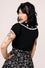 Hell Bunny Phantomette Blouse with Embroidered Ghost Collar Halloween