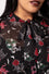 Hell Bunny Blooming Elle Sheer Blouse in Black Skull Print