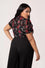 Hell Bunny Blooming Elle Sheer Blouse in Black Skull Print