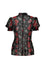Hell Bunny Blooming Elle Sheer Blouse in Black Skull Print