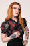 Hell Bunny Blooming Elle Sheer Blouse in Black Skull Print