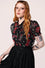 Hell Bunny Blooming Elle Sheer Blouse in Black Skull Print