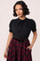 Hell Bunny Turner Blouse in Black Wardrobe Staple - Pre-order Estimated dispatch 29 August 2025