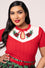 Hell Bunny Poinsettia Knit Top with Embroidered Detailing Christmas -  Pre-order Estimated dispatch 29 August 2025