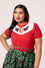 Hell Bunny Poinsettia Knit Top with Embroidered Detailing Christmas -  Pre-order Estimated dispatch 29 August 2025