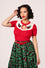 Hell Bunny Poinsettia Knit Top with Embroidered Detailing Christmas -  Pre-order Estimated dispatch 29 August 2025