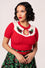 Hell Bunny Poinsettia Knit Top with Embroidered Detailing Christmas -  Pre-order Estimated dispatch 29 August 2025