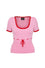 Hell Bunny Hannah Knitted Jumper in Pink with Red Accents - PRE-ORDER estimated dispatch 13 March 2026
