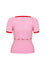 Hell Bunny Hannah Knitted Jumper in Pink with Red Accents - PRE-ORDER estimated dispatch 13 March 2026