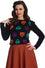 Banned Retro Halloween Hearts Top Jumper in Black Knitted Jack-o-Lantern