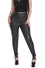 Banned Alternative Handcuff Stretch Skinny Trousers in Black Check Coated Wet look