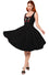 Hell Bunny Idaho Midi Knee Dress in Classic Black with Western Embroidery and Front Lacing -  PRE-ORDER estimated dispatch 13 Mar 2026