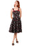 Hell Bunny Isobel Midi Knee Dress in Strawberry Floral Print