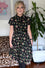Banned Retro Star Jules Shirt Flare Midi Dress with Matching Belt in Black Floral