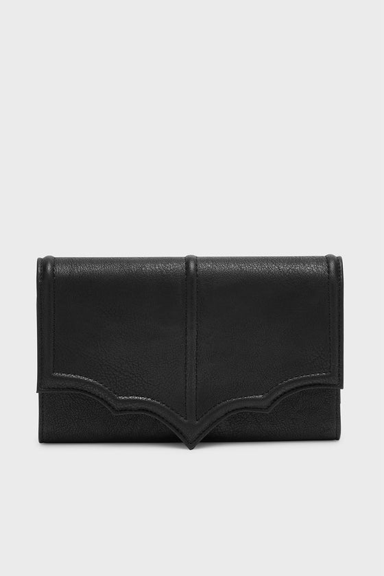Killstar Lunar Wings Wallet with Web-esque Bat Wing Detail Raven Mistress Range