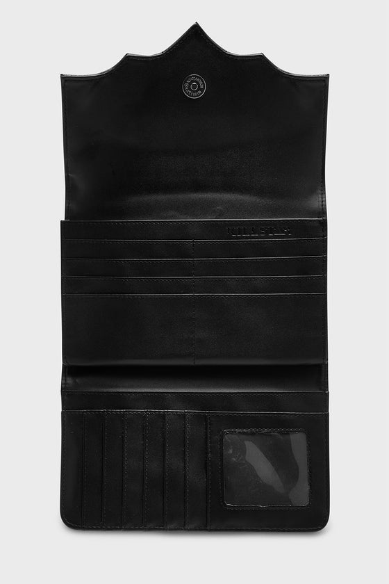 Killstar Lunar Wings Wallet with Web-esque Bat Wing Detail Raven Mistress Range