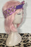 Kitty Deluxe Reversible Wired Headband in Purple Lamington Print & Customisable Reverse