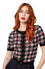 Hell Bunny Leonie Cardigan Gingham Check with Hearts
