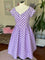 Dolly & Dotty Lily Midi Swing Dress in Purple and White Polka dot