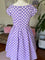 Dolly & Dotty Lily Midi Swing Dress in Purple and White Polka dot