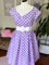 Dolly & Dotty Lily Midi Swing Dress in Purple and White Polka dot