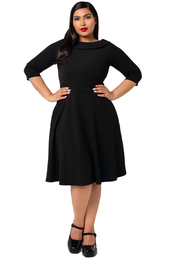 Hell Bunny Lois Dress Classic Black - Pre-order Estimated dispatch 29 August 2025