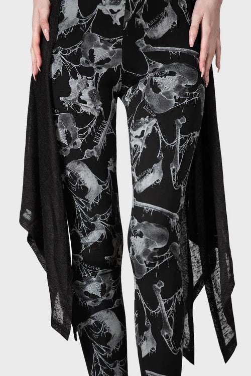 Killstar Mandeble Printed Leggings Bones