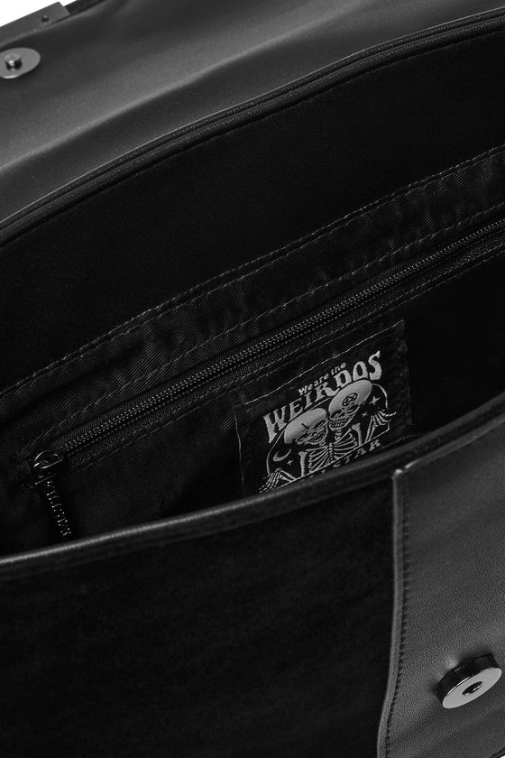 Killstar Moonlight Satchel Bag Velvet with Ornate Hardware