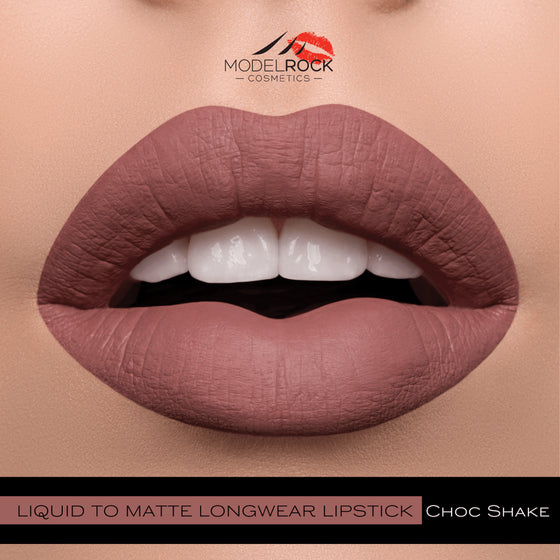 Model Rock Liquid to Matte Lipstick in Shade - Choc Shake
