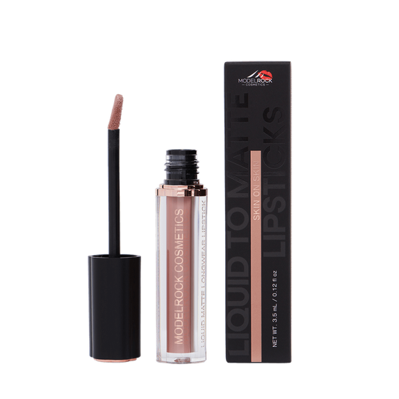 Model Rock Liquid to Matte Lipstick in Shade - Skin on Skin