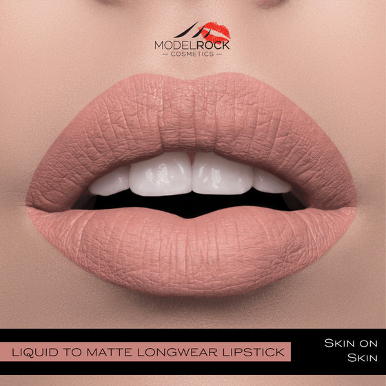 Model Rock Liquid to Matte Lipstick in Shade - Skin on Skin