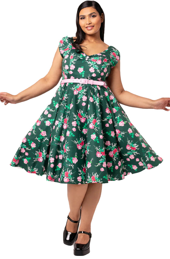 Hell Bunny Mabel Dress Classic Floral - Pre-order Estimated dispatch 29 August 2025
