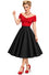 Dolly & Dotty Maisie Midi Full Circle Swing Skirt in Black